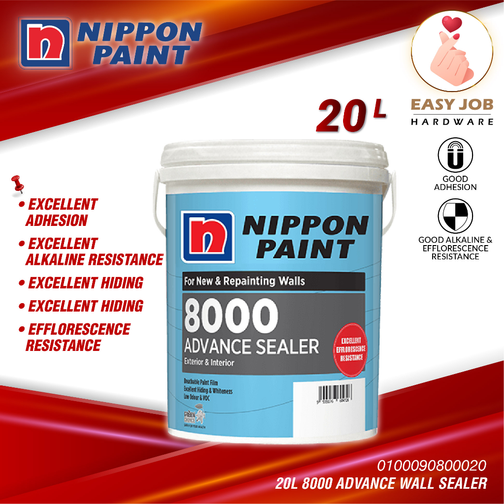 🔥 20L Nippon Paint 8000 Advance Nippon Sealer 8000 Wall Sealer Paint