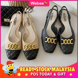 READY STOCK🎁WEBEE 9018A Women's Sandal Flat Heel Women Shoe Kasut Wanita
