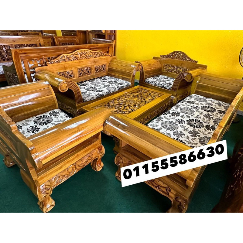 SET SOFA JATI MADURA KAKI GAJAH Shopee Malaysia