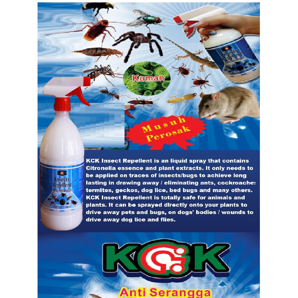 KCK Insect Repellent Penghalau Serangga KCK (Lipas, Semut, Cicak