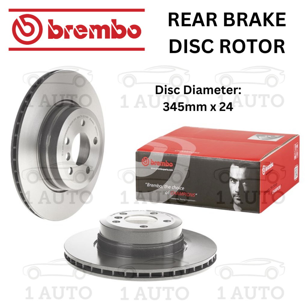 GENUINE BREMBO REAR BRAKE DISC ROTOR BMW X5 E70 F15 X6 E71 F16 Shopee