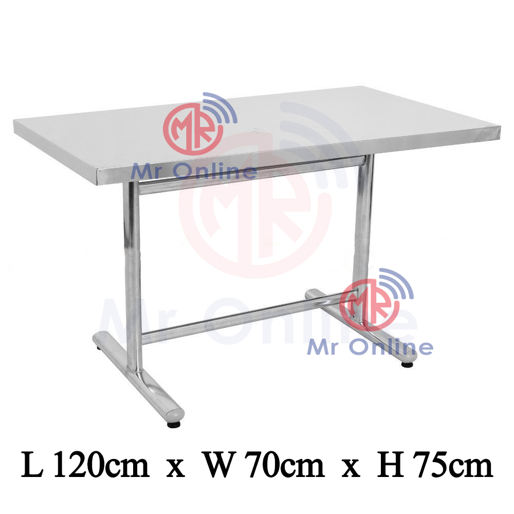 High Quality Stainless Steel Foldable Rectangle Table with H Stand/Meja ...