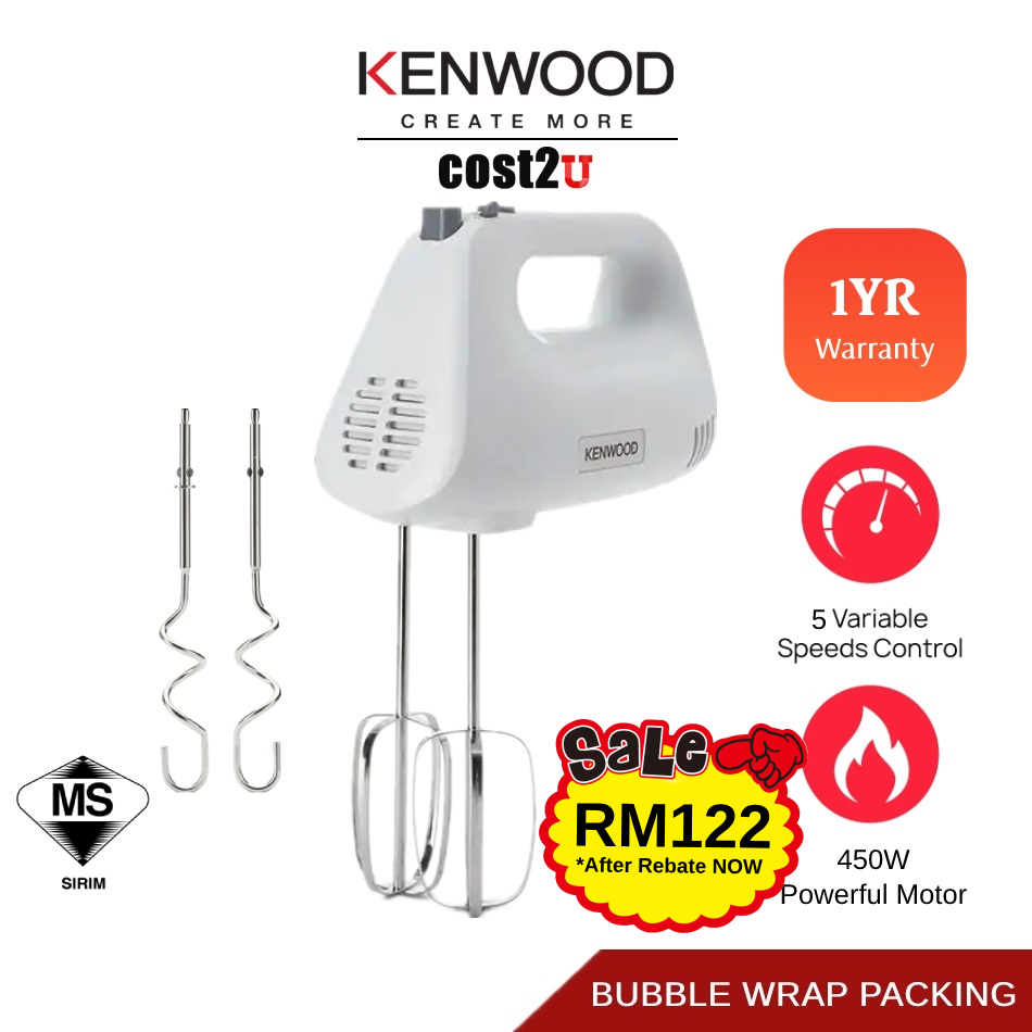 [Bubble Packing] Kenwood 5Speed HandMix Lite Hand Mixer HMP30.A0WH