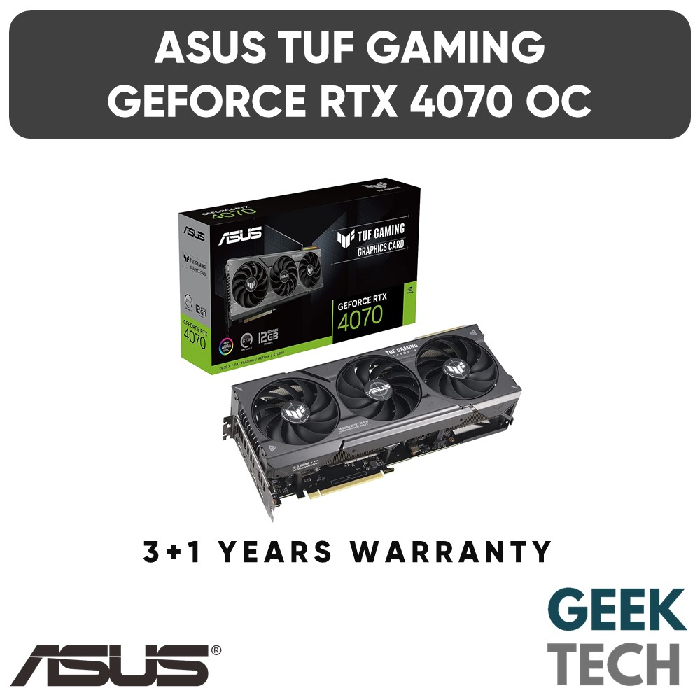 ASUS TUF Gaming GeForce RTX 4070 OC Edition 12GB GDDR6X Graphics Card ...