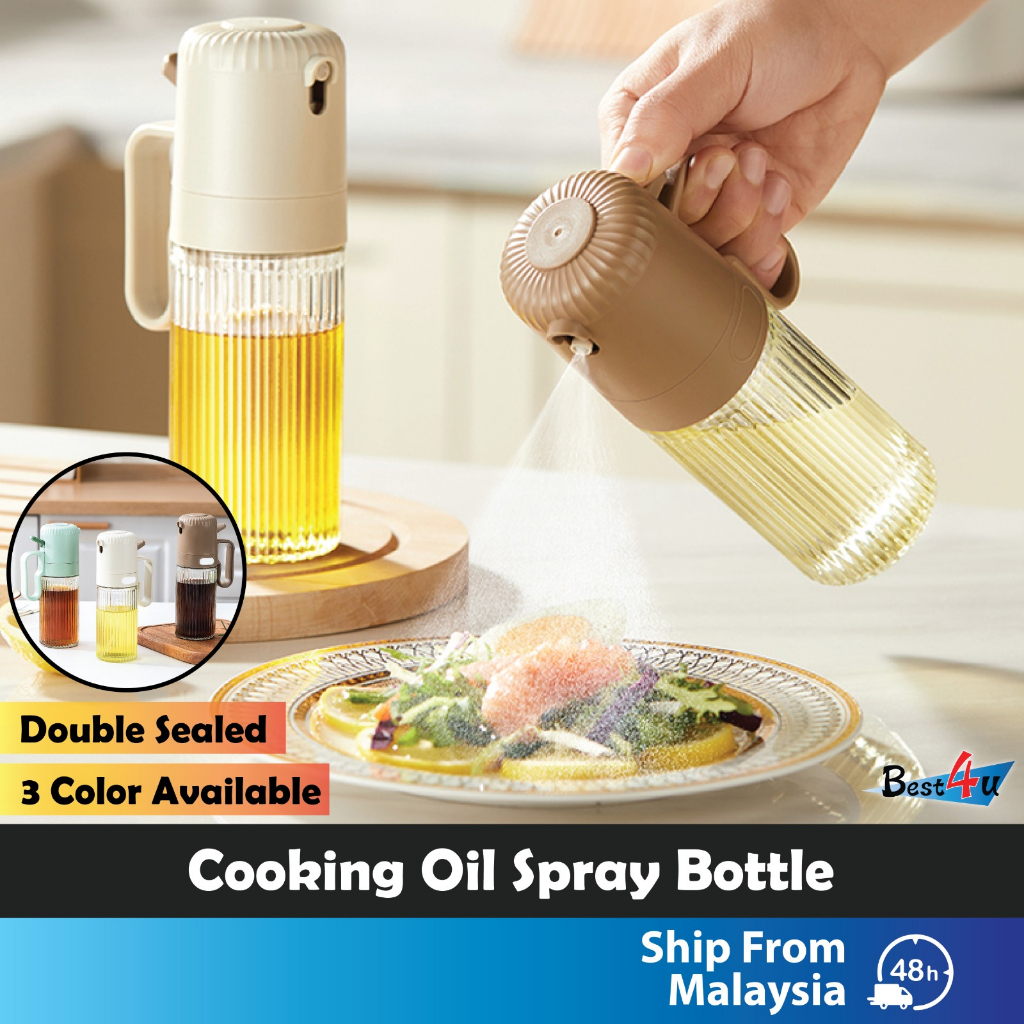 BEST4U 250ml Multifunction Oil Spray Bottle Air Fryer Oil Sprayer