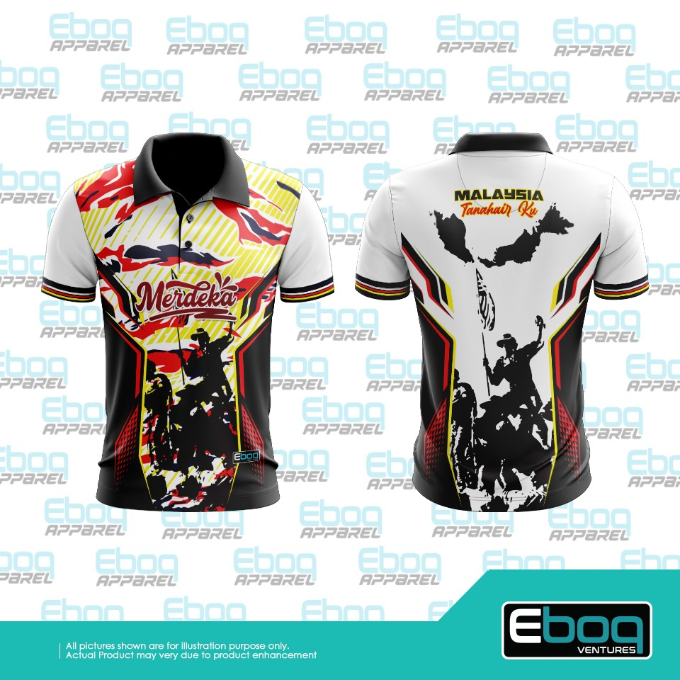 [Ready Stock] Baju Merdeka 17 Eboq Sublimation /AC Big Size Plus Size ...