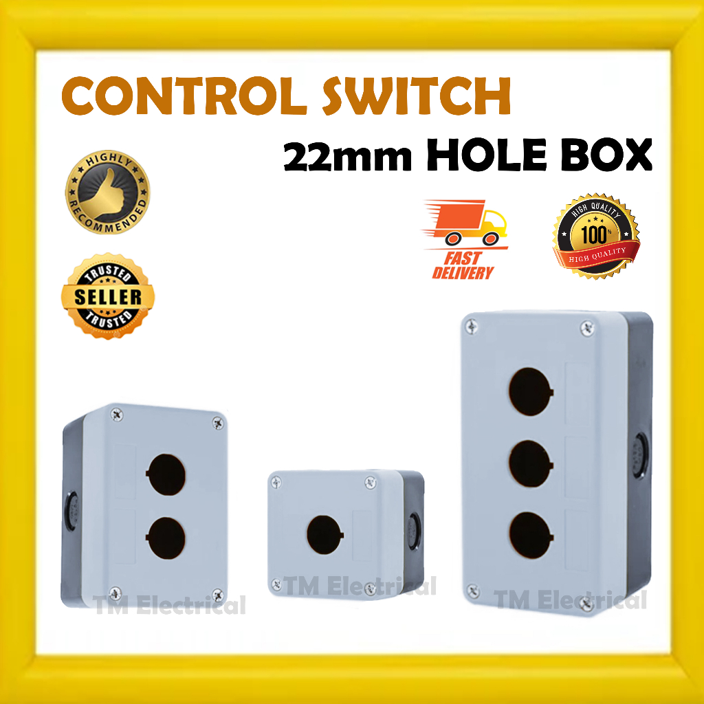 22mm Waterproof Push Button Switch Control Station Box PVC Control Hole ...