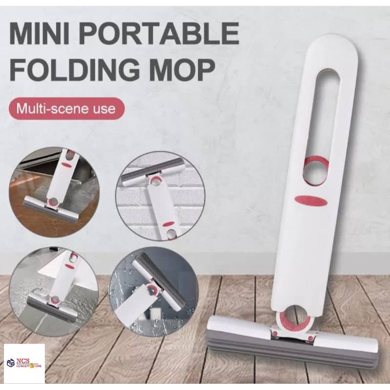 2 Mini Mops Selbstauswringend - Klappbarer Schreibtisch Mop Für Küche & Bad