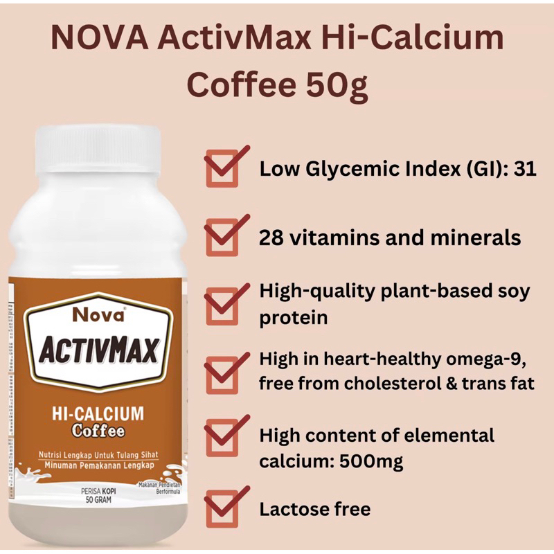 ACTIMAX HI-CALCIUM-coffee (ready-to-go)50G | Shopee Malaysia