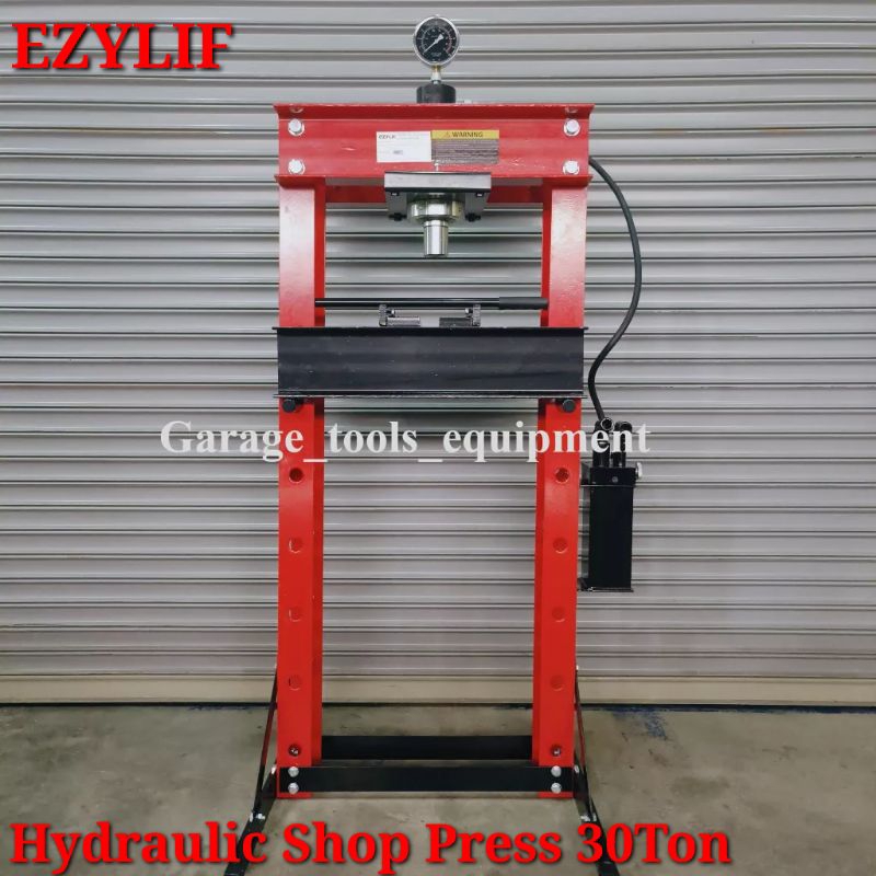 Ezylif Hydraulic Shop Press 30Ton With C/ W Pressure Gauge Press
