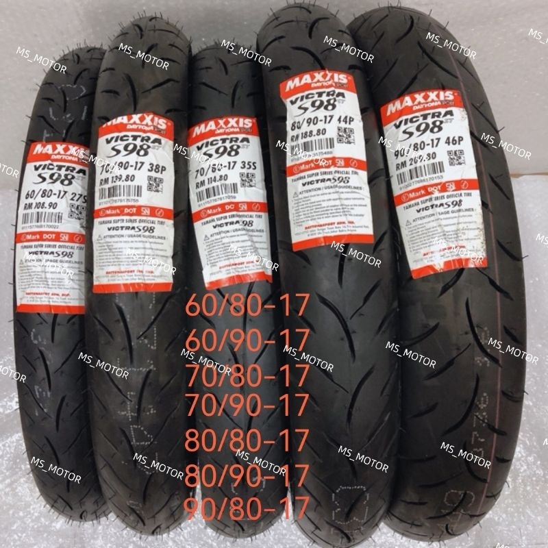 MAXXIS VICTRA S98 F1 TAYAR 60/80 60/90 70/80 70/90 80/80 80/90 90/80-17 ...