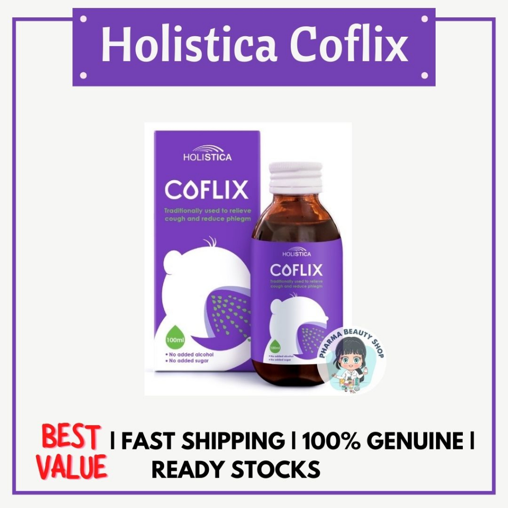 Holistica Coflix Syrup 100ml (Nondrowsy, Sugar & AlcoholFree Cough