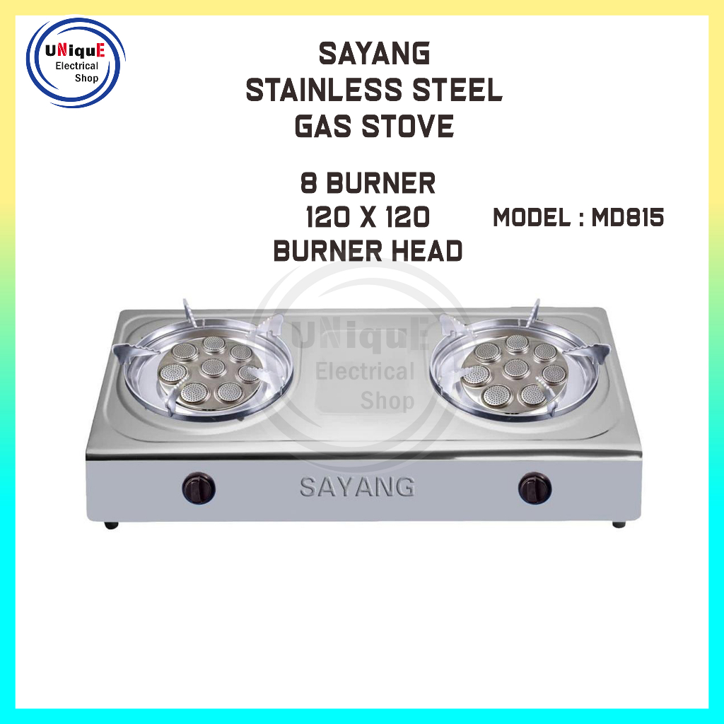 SAYANG Stainless Steel Double Burner Gas Dapur Gas / Infrared Gas Stove ...