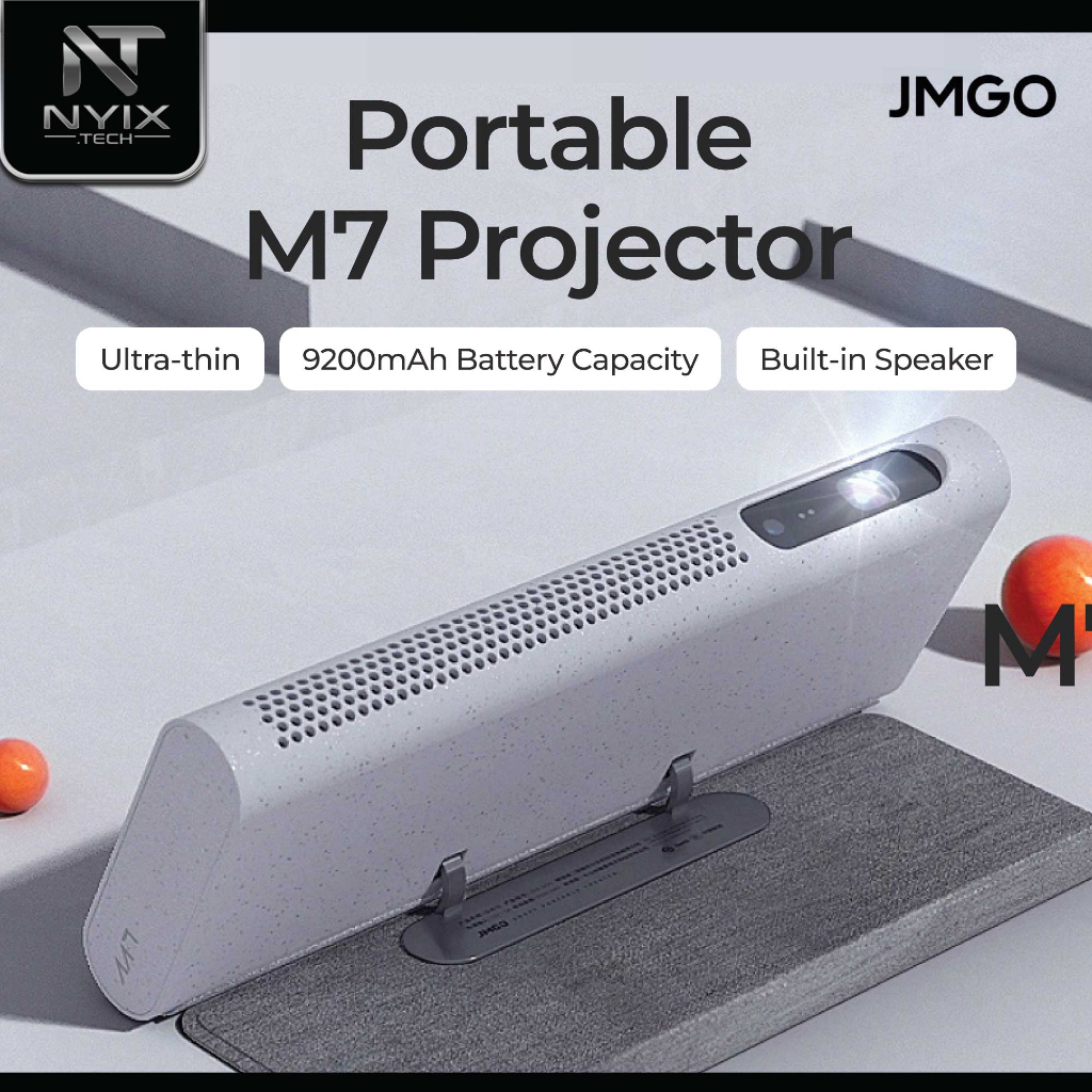 JMGO M7 Portable Wireless Projector Mini Small Wifi APP Battery Build