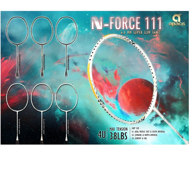 Apacs NForce 111 Series【 No String】(Original) Badminton Racket (1pcs