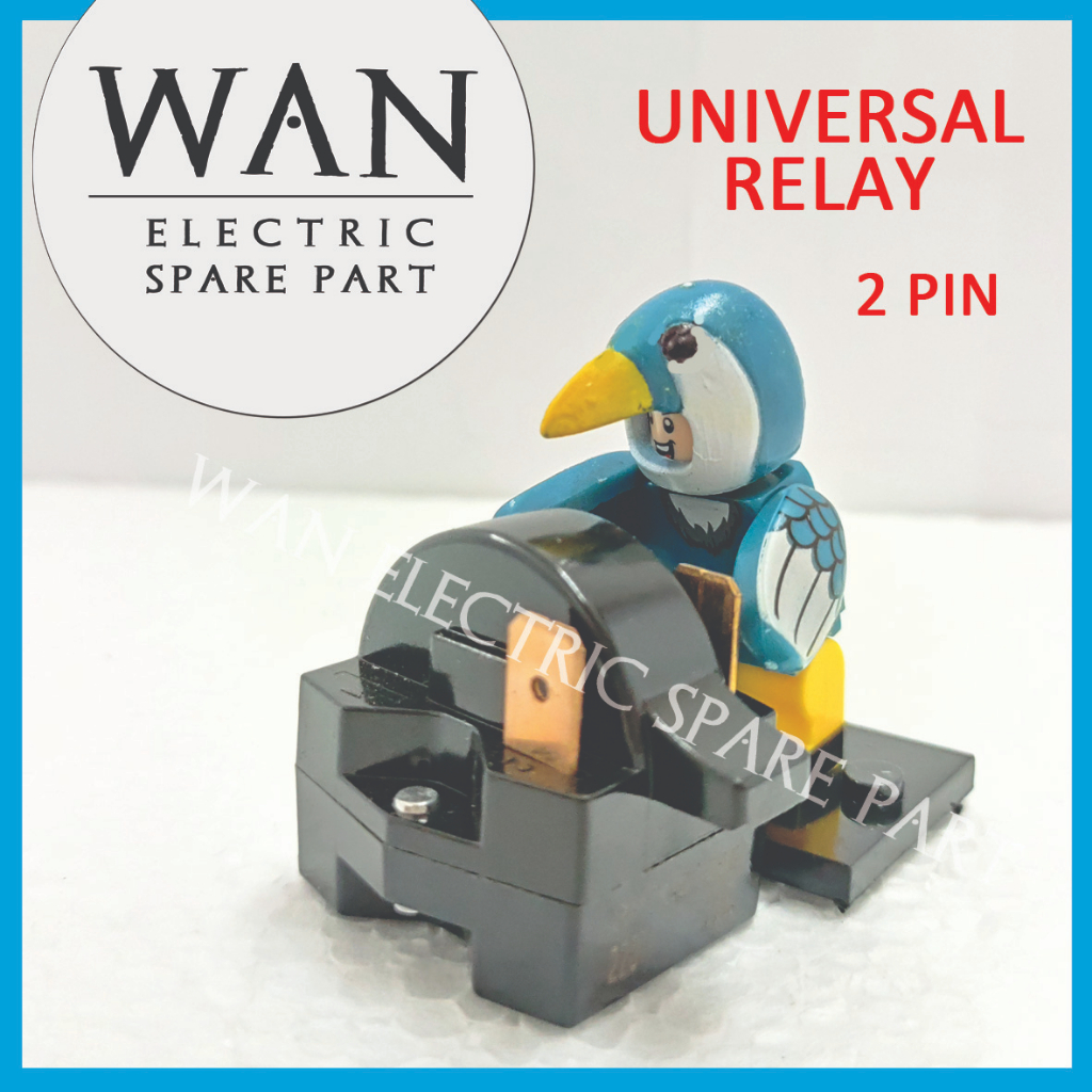 Fridge Relay Compressor Motor Starter 2 pin 22 ohm Peti Sejuk Ais