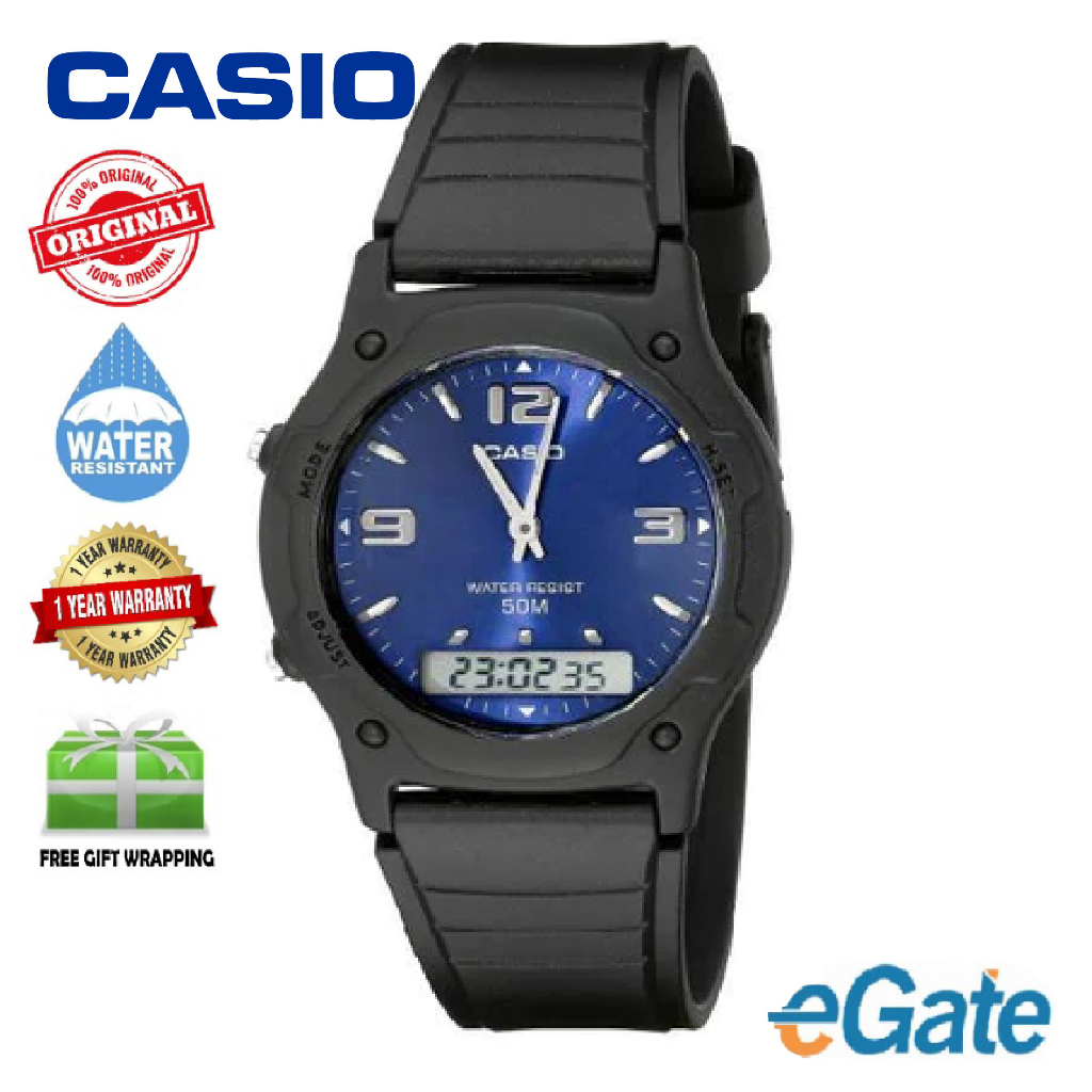 [100 Original] 1Year Warranty Casio AW49HE2AV Men Analog Digital