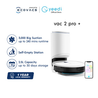 yeedi Vac 2 Pro+ Robot Vacuum, Oscillating Mop, 3000Pa Suction, 4