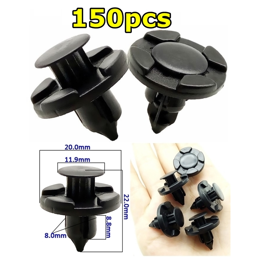150pcs Car Clip Bumper Fastener Klip Myvi Viva Axia Fender Under Shield