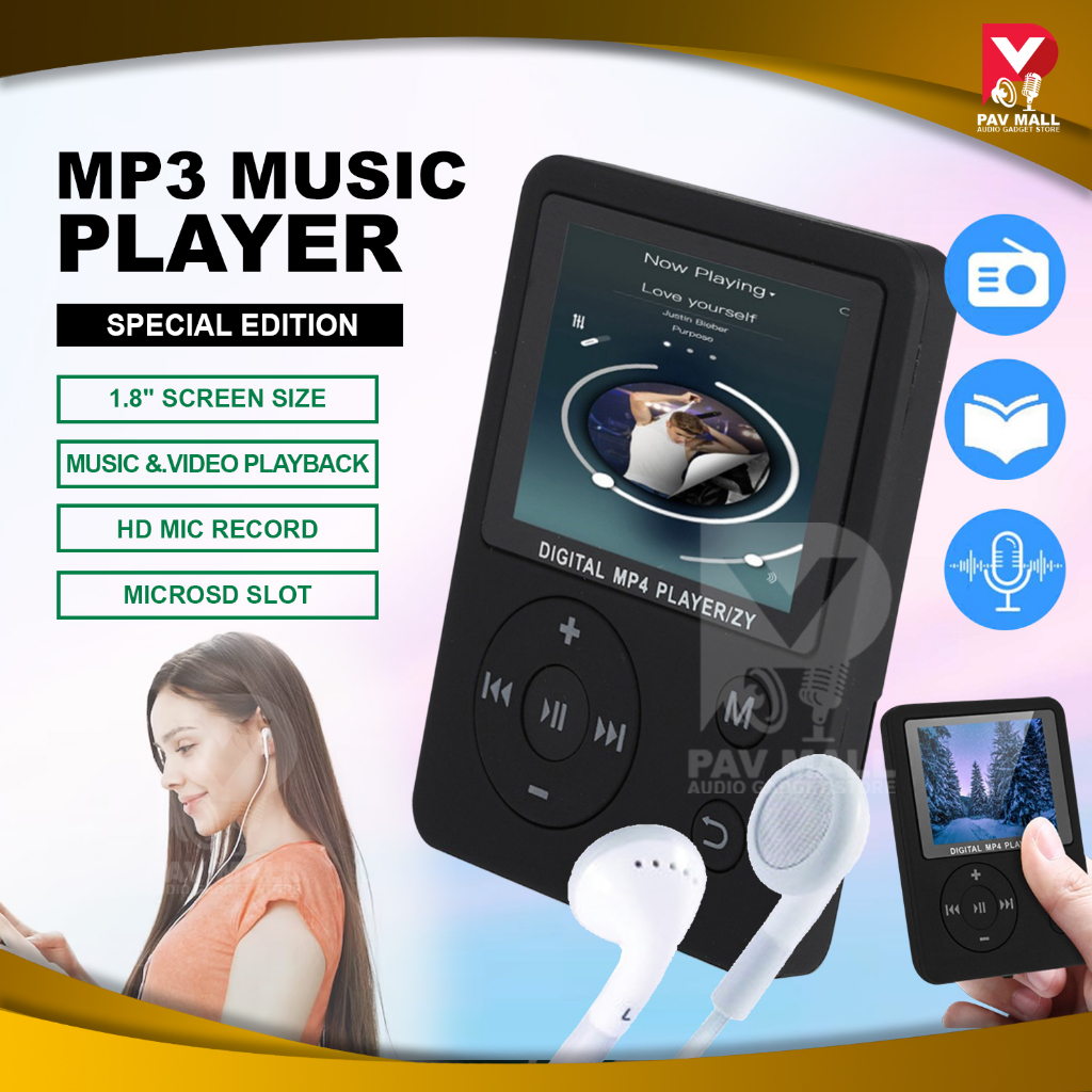 Music Player Mp3 Walkman Mp4 Player Portable with 2.5D Voice Recorder