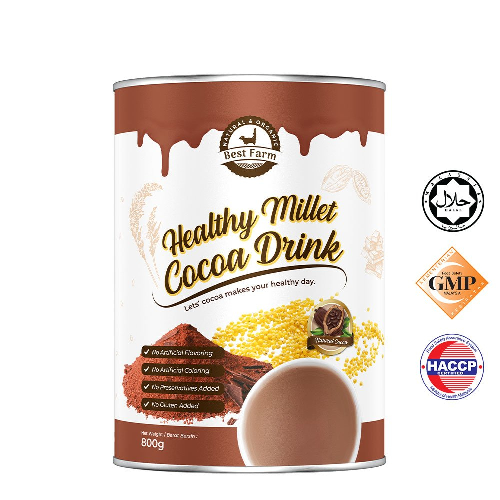 Best Farm Organic Healthy Millet Cocoa Drink (800g) Shopee Malaysia