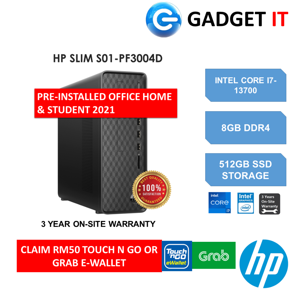 Hp Slim S Pf D Desktop Pc I Gb Gb Ssd Uhd Graphic