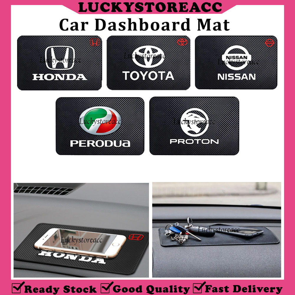 Car Logo Design Perodua Proton Honda Toyota Nissan Car Anti Slip Dashboard Mat Sticky Pad Non