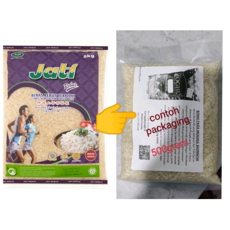 Jati Parboiled Rice: Beras Rebus Terpilih 500gram (repack) | Shopee ...