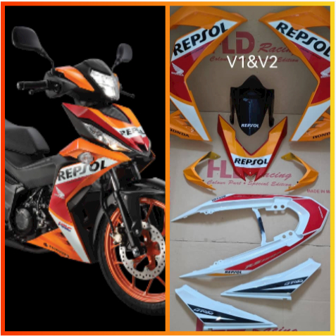 RS150R REPSOL HONDA V1 V2 BODY COVER SET COLOUR PARTS HLD - REPSOL 9TH ...