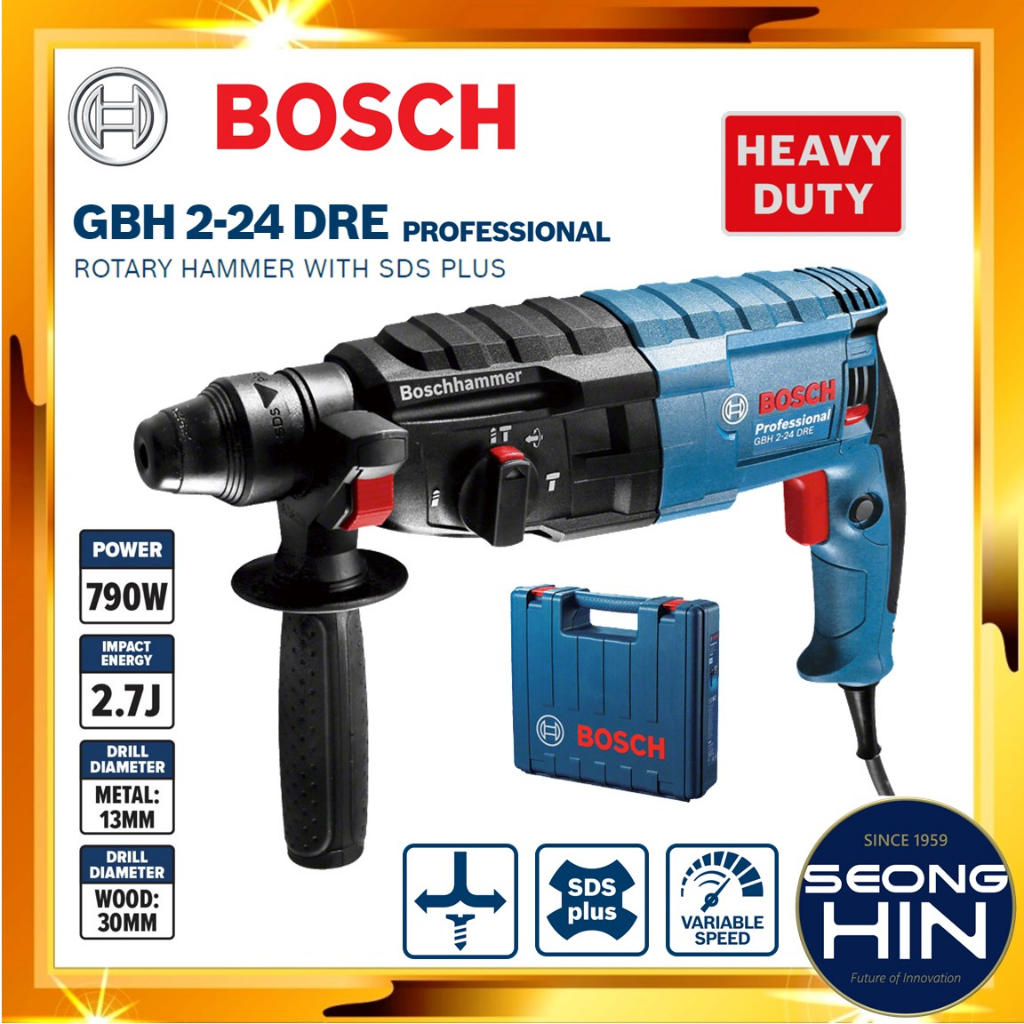 Bosch GBH2 24 DRE Rotary Hammer with SDS plus BOSCH DRILL GBH