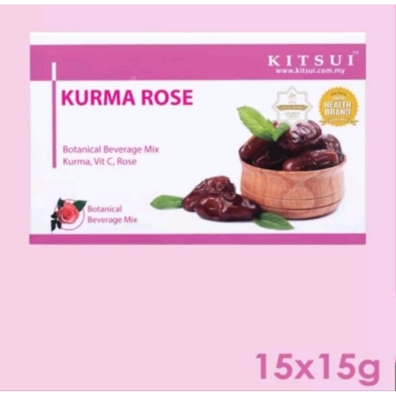 Kitsui Kurma Rose Botanical Beverage Mix (15 sachets x 15g) | Shopee ...