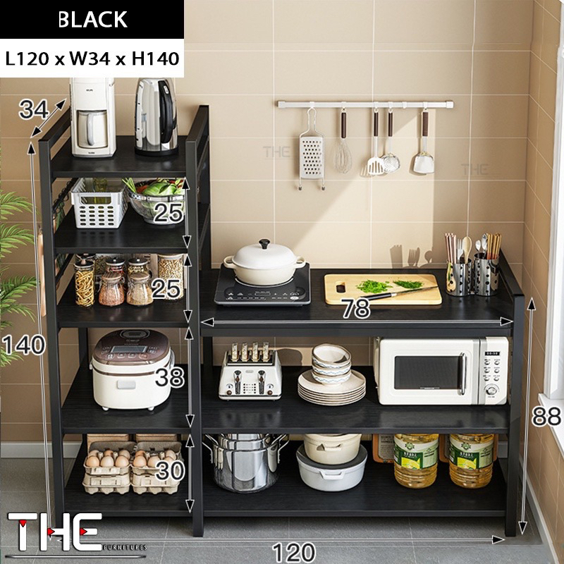 Kitchen Rack/rak dapur IKEA/kitchen wooden shelf rack/rak dapur