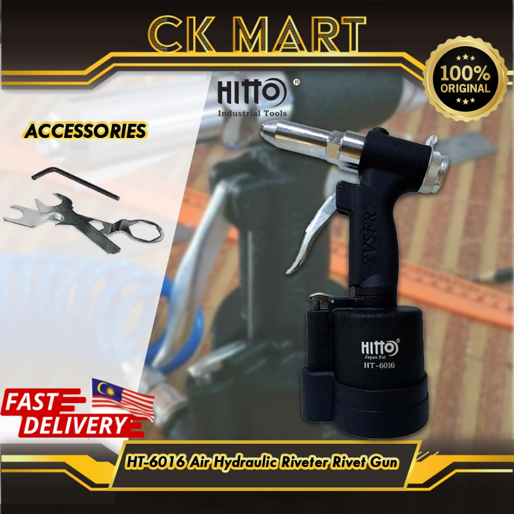 [ HITTO ] Insdustrial Tools Air Hydraulic Riveter Rivet Gun ( HT 6016