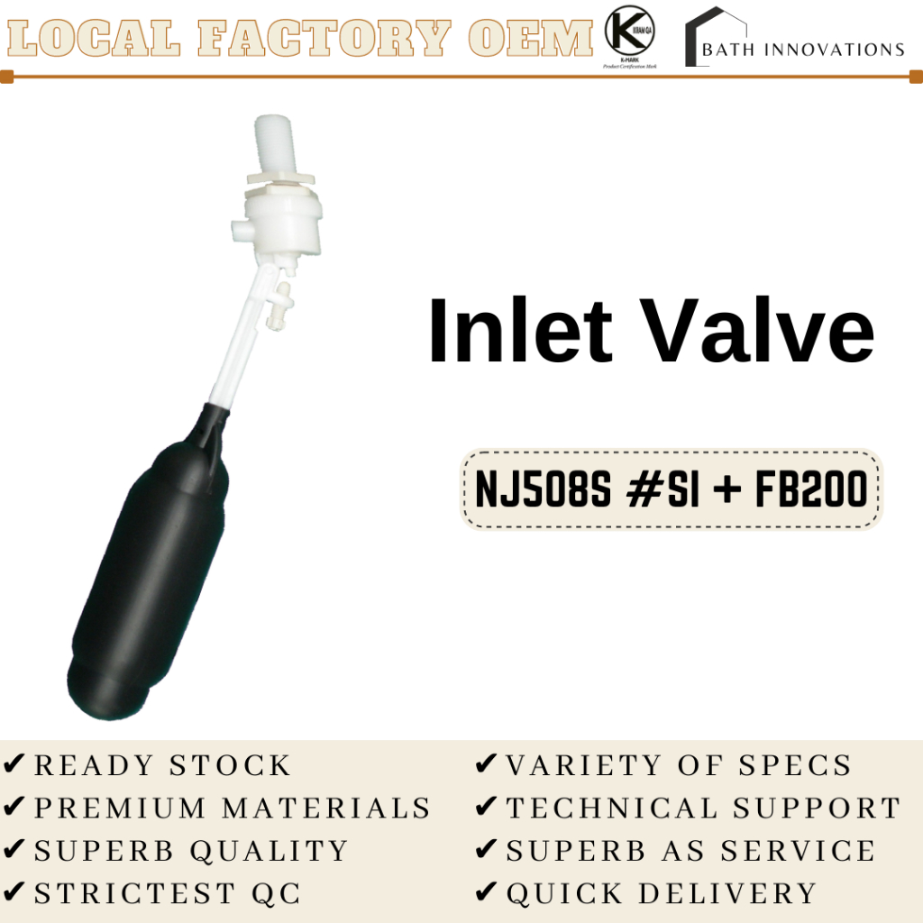 Side Inlet Valve For Toilet Cistern / Tandas NJ508S + FB200 #SI ...