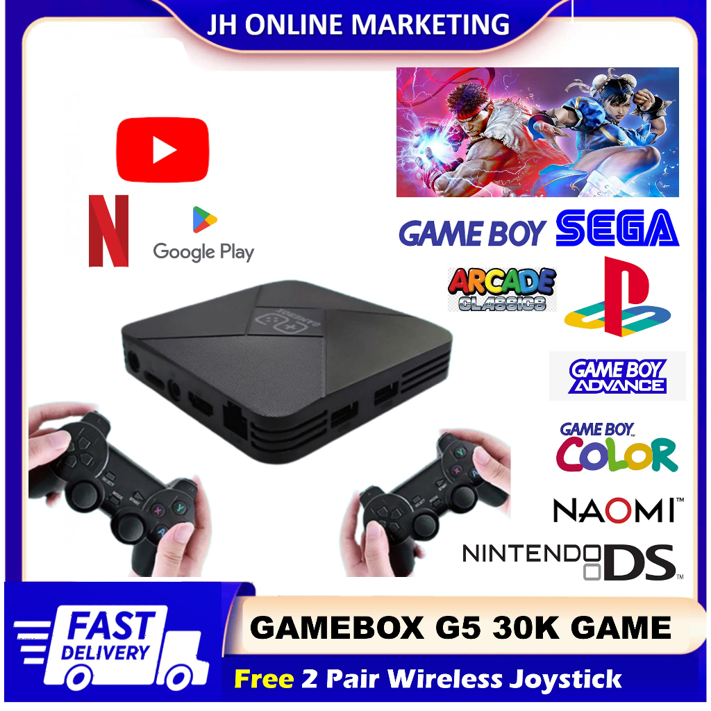 READY STCOK GAMEBOX G5 128GB Android TV box + GAME BOX G5 2in1 4K HD ...