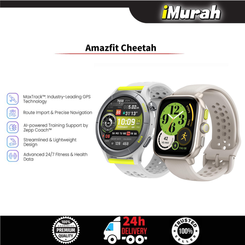 Amazfit Cheetah Running Watch with Chat AI Coaching Industry-leading GPS  Technology Smartwatch Route Import&Offline Maps