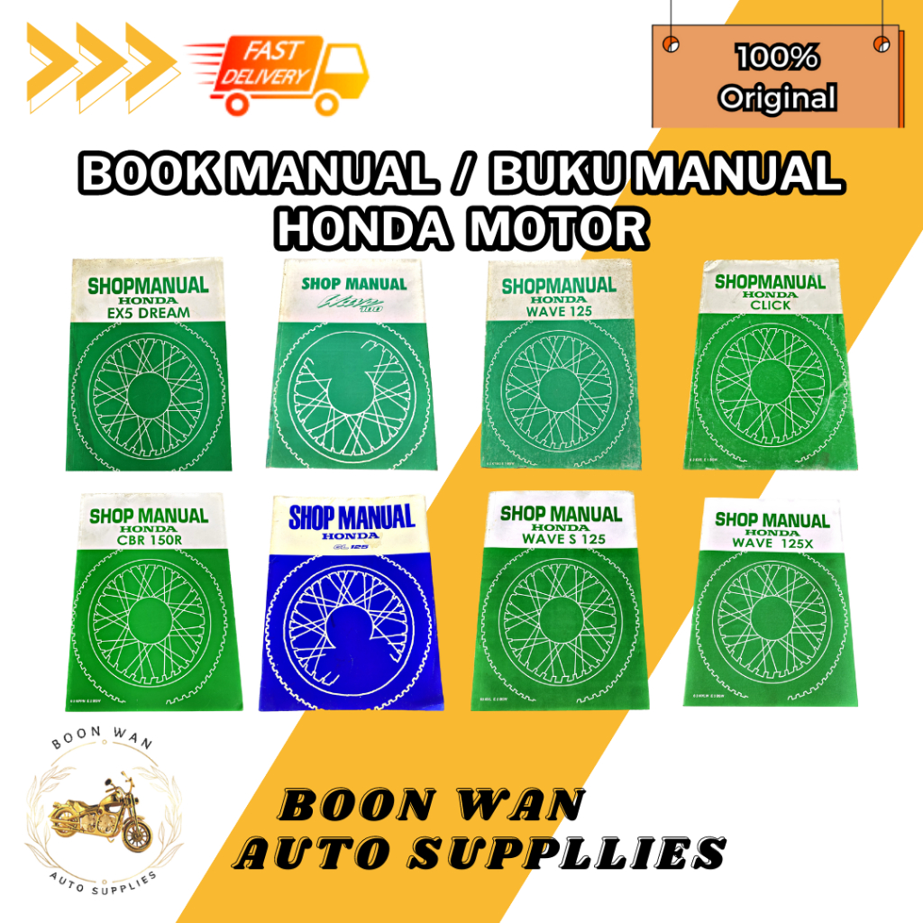 Book Manual / Buku Manual Honda, Honda EX5 Dream, EX5 Class,Wave100