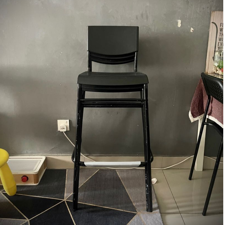 STIG BAR STOOL WITH BACKREST 63CM 74CM BAR CHAIR HIGH STOOL HIGH BAR CHAIR BANGKU BAR DGN