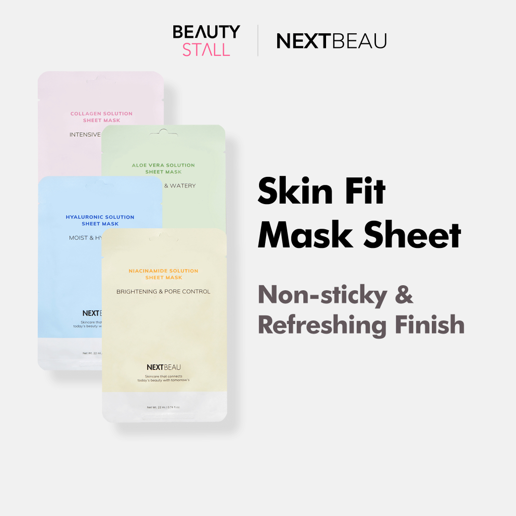 NEXTBEAU Solution Sheet Mask 22ml/1pc - 4 Variants | Korea Collagen ...