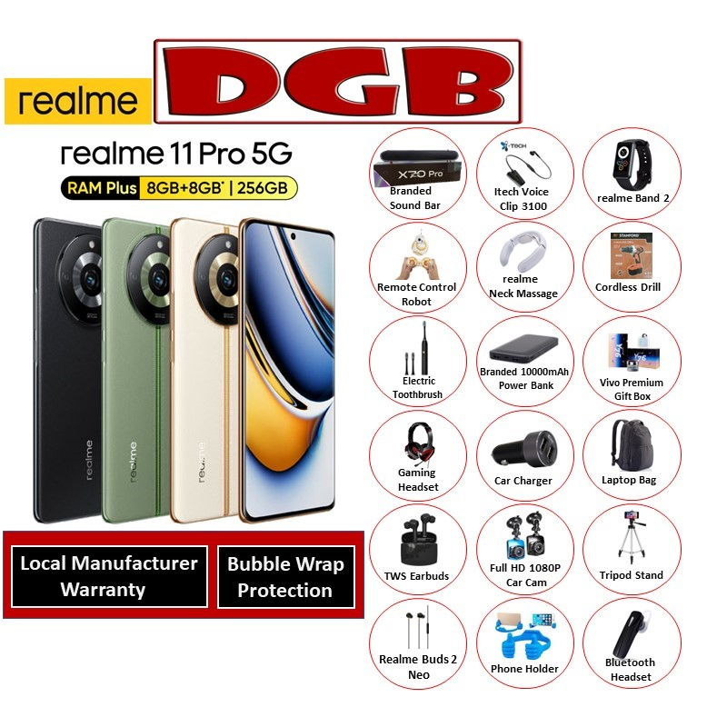 Realme 11 Pro 5G | 8GB + 256GB - Original Malaysia Set