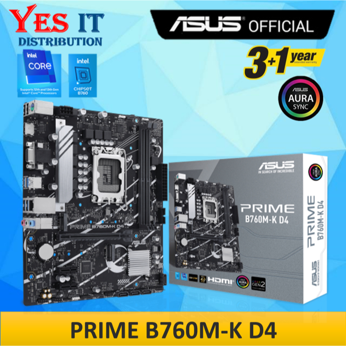 Scheda Madre ASUS PRIME B760M-K - Intel LGA 1700, DDR5, PCIe 4.0, Ethernet 2.5Gb, Aura Sync - Foto 4