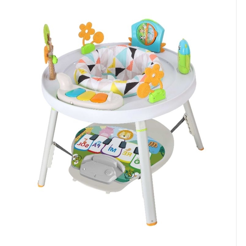 🔥WITH MAT🔥Baby 3 Stage Activity Center Sit Stand Play Table 360 Degree Rotating Play Chair