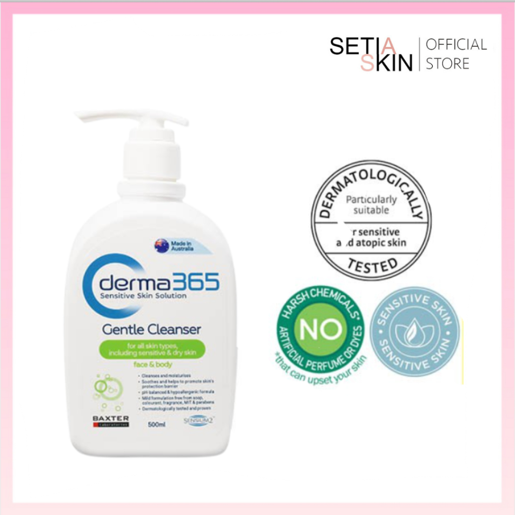 Gentle Cleanser by Derma 365 500ml Face & Body [SUITABLE FOR SENSITIVE