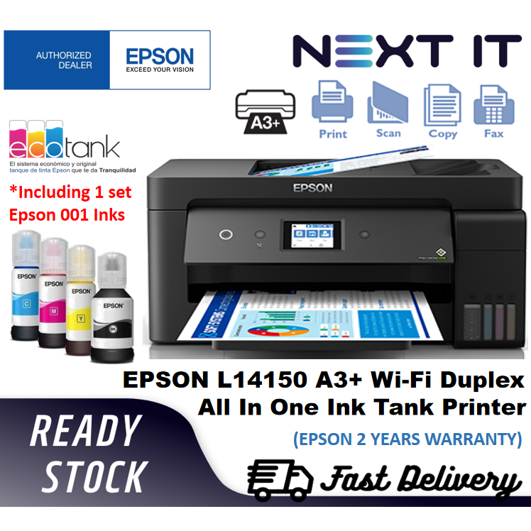 [READY STOCK] Epson EcoTank L14150 A3+ Wi-Fi Duplex Wide-Format All In ...