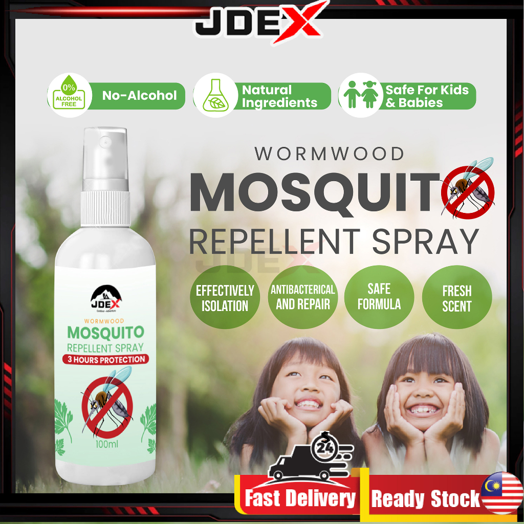 JDEX Mosquito Repellent Spray 100ml Fragrant Relaxing Anti-Mosquito ...