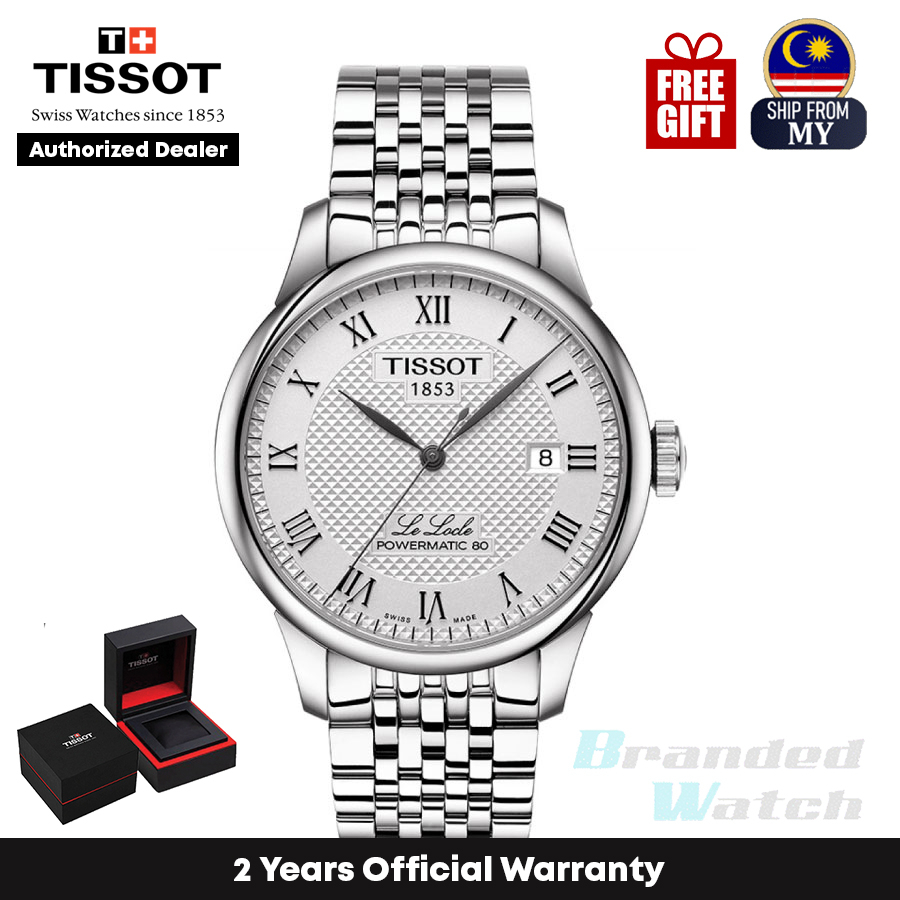 Official Warranty Tissot T006.407.11.033.00 Men s Le Locle Powermatic 80 Automatic Analog Steel Watch T0064071103300