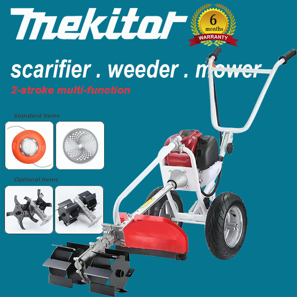 Hand Push Brush Cutter lawn mower / Scarifier /weeding machine with