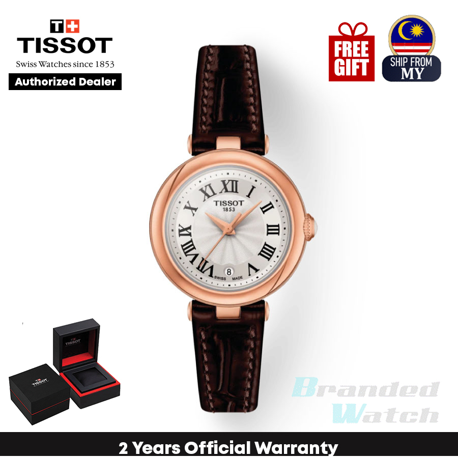 Official Warranty Tissot T126.010.36.013.00 Women s Bellissima Small Leather Strap Watch T1260103601300