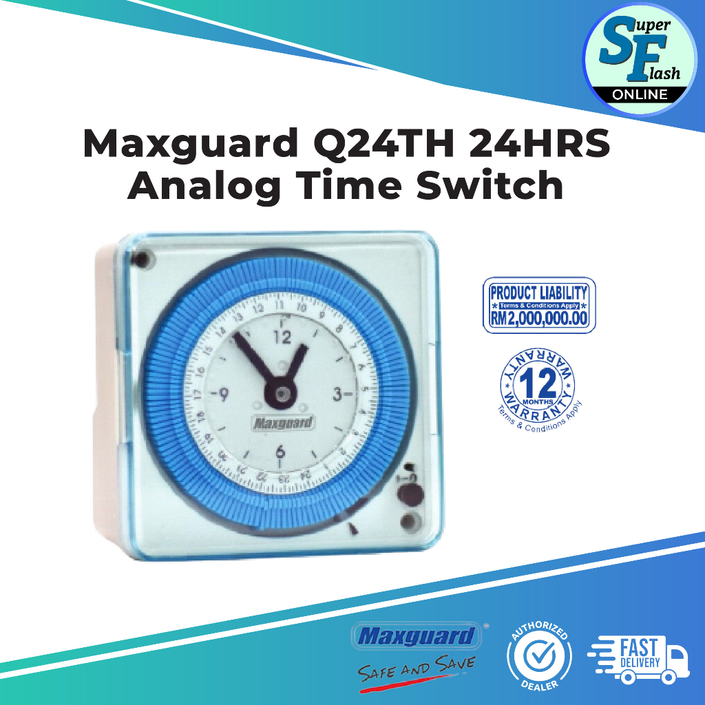 Maxguard 24HRS Analog Time Switch (72X72) Q24TH Shopee Malaysia