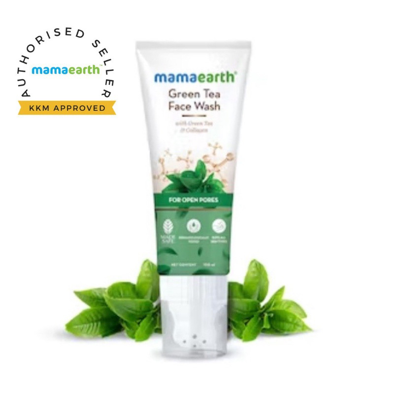 Mamaearth Green Tea Face Wash With Green Tea & Collagen For Open Pores ...